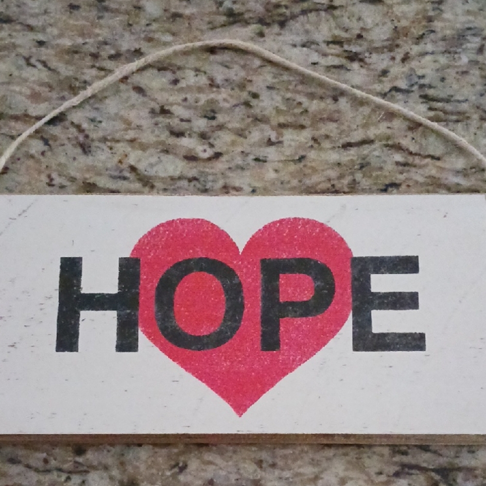 Rustic Marlin Heart and Hope Wall Art - Red and Black